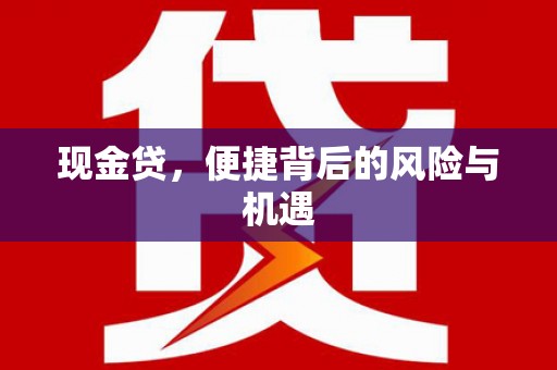 高安现金贷，便捷背后的风险与机遇