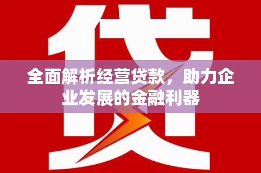 高安全面解析经营贷款，助力企业发展的金融利器