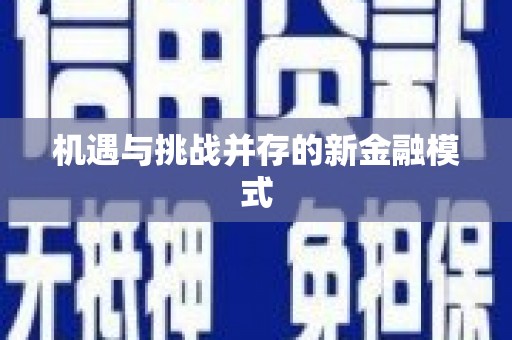 高安机遇与挑战并存的新金融模式