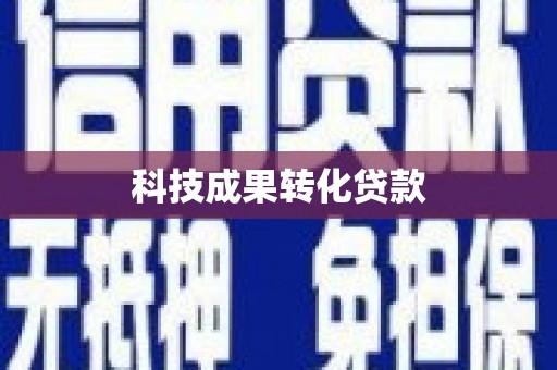 高安科技成果转化贷款