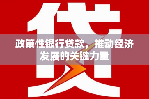 高安政策性银行贷款，推动经济发展的关键力量