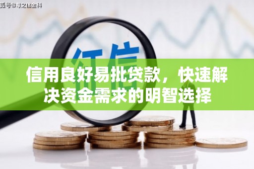 高安信用良好易批贷款，快速解决资金需求的明智选择