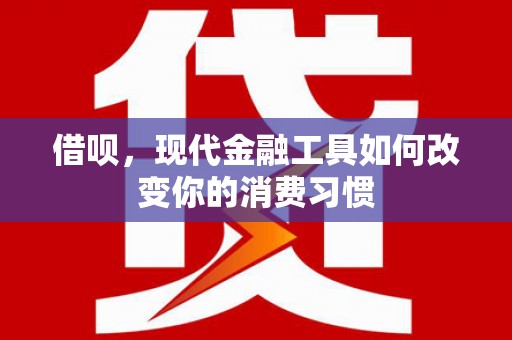 高安借呗，现代金融工具如何改变你的消费习惯