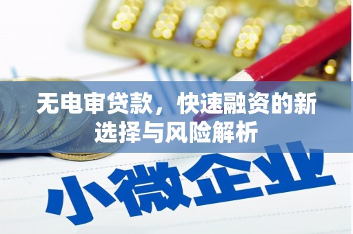高安无电审贷款，快速融资的新选择与风险解析