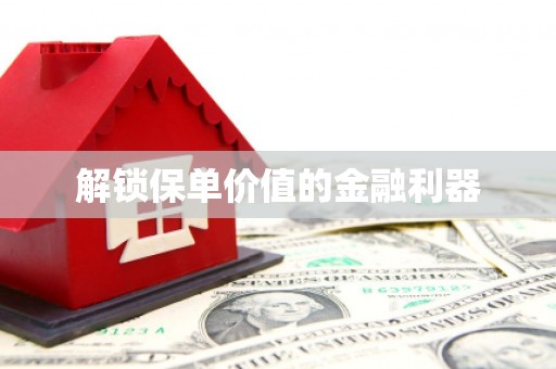 高安解锁保单价值的金融利器