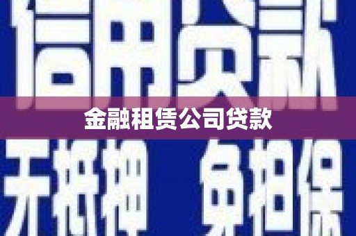 高安金融租赁公司贷款