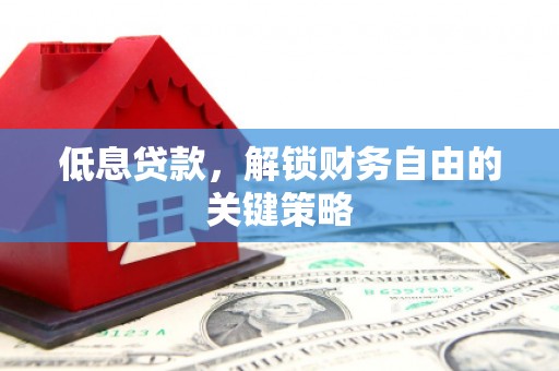 高安低息贷款，解锁财务自由的关键策略