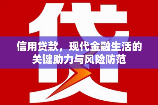 高安信用贷款，现代金融生活的关键助力与风险防范