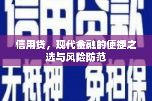 高安信用贷，现代金融的便捷之选与风险防范