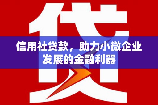 高安信用社贷款，助力小微企业发展的金融利器