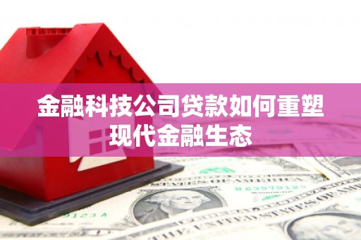 高安金融科技公司贷款如何重塑现代金融生态