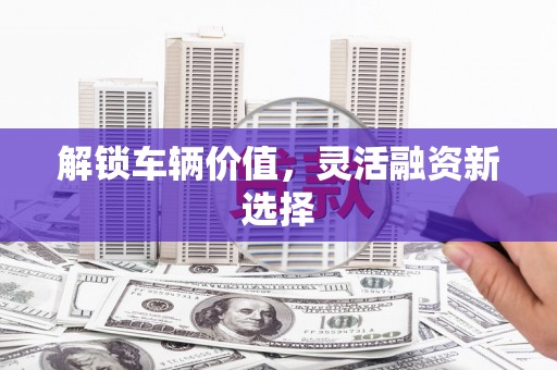 高安解锁车辆价值，灵活融资新选择